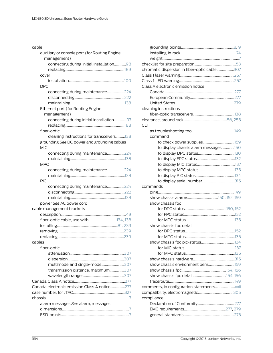 Juniper Networks MX480 User Manual | Page 358 / 366