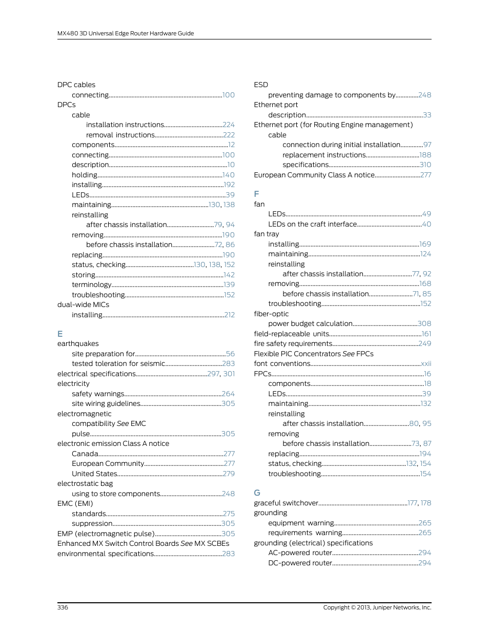 Juniper Networks MX480 User Manual | Page 360 / 366