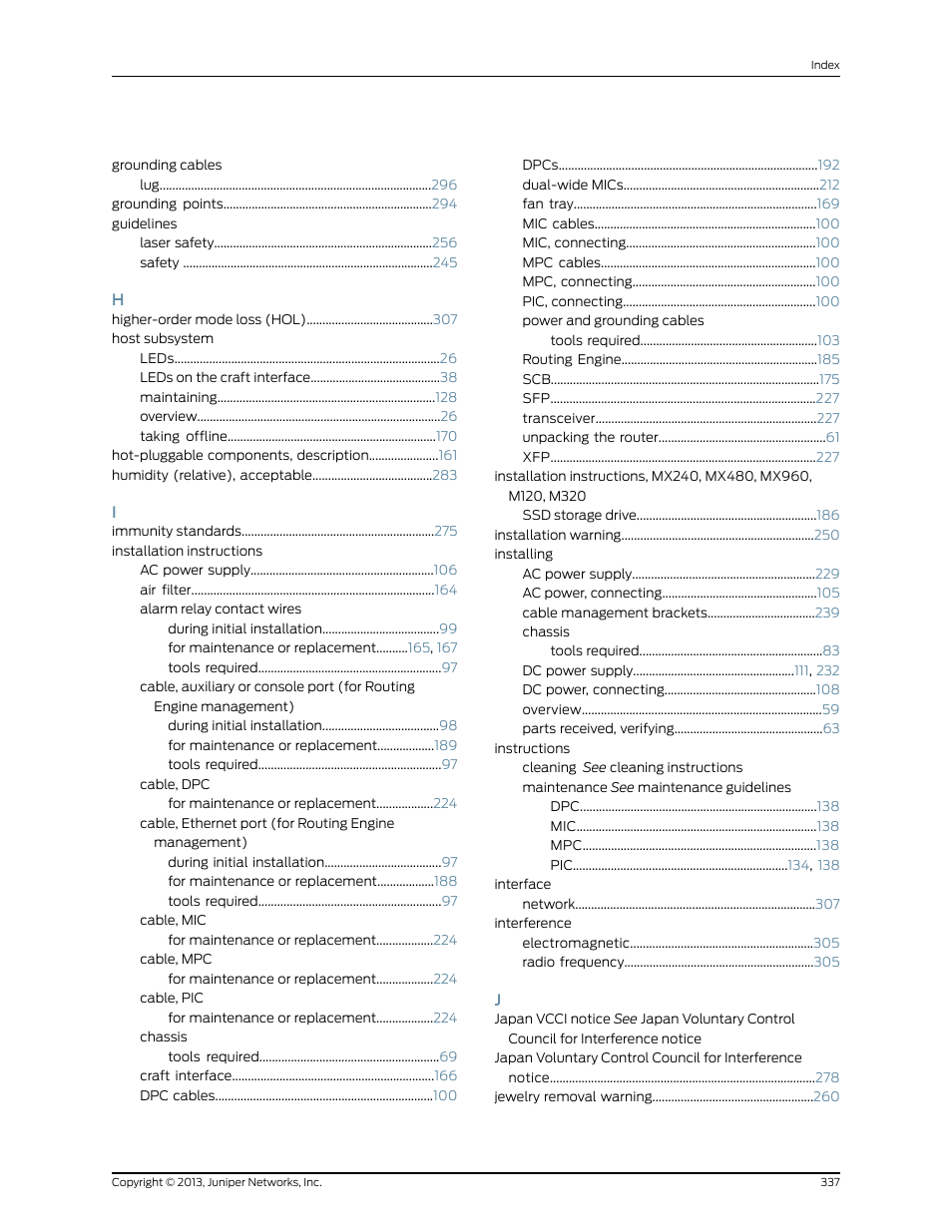 Juniper Networks MX480 User Manual | Page 361 / 366