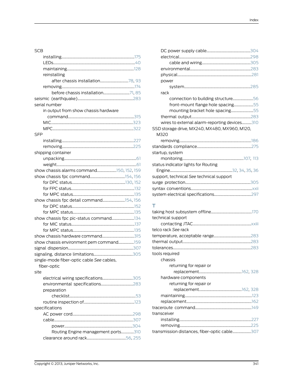 Juniper Networks MX480 User Manual | Page 365 / 366