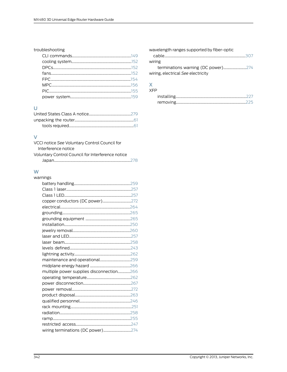 Juniper Networks MX480 User Manual | Page 366 / 366