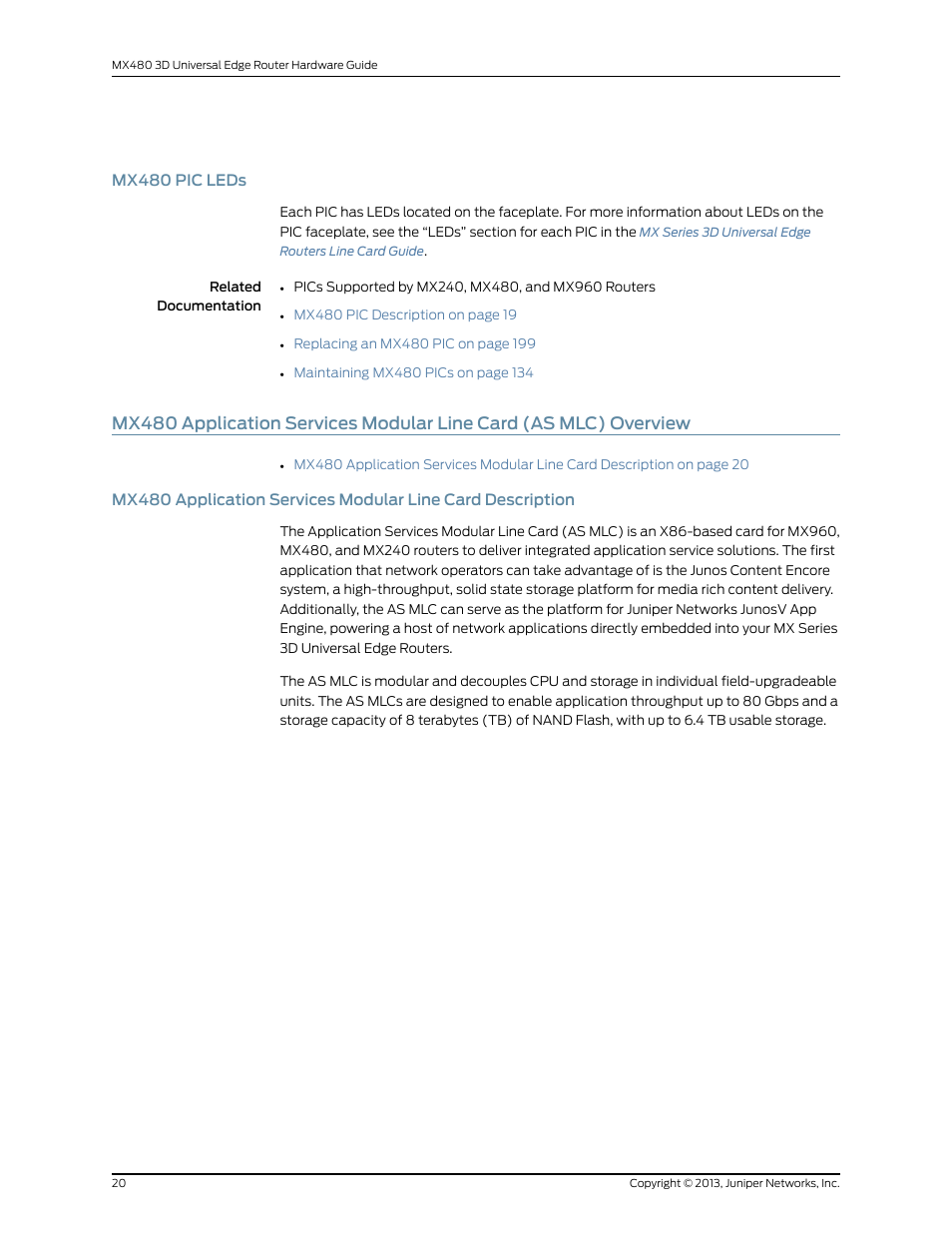 Mx480 pic leds | Juniper Networks MX480 User Manual | Page 44 / 366