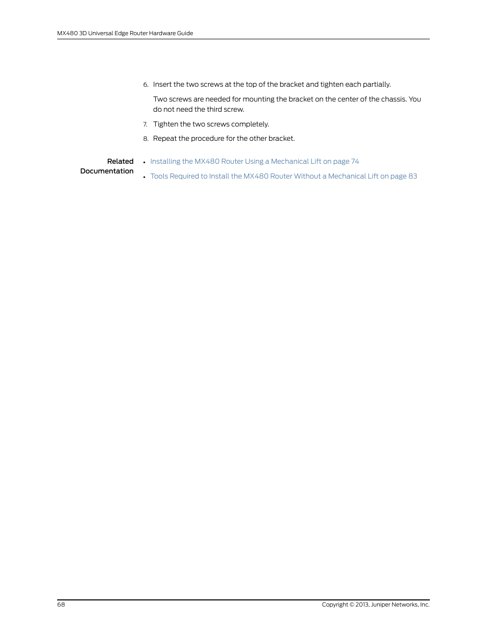 Juniper Networks MX480 User Manual | Page 92 / 366