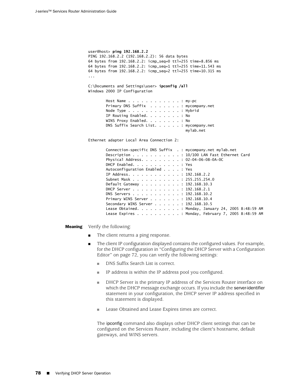Juniper Networks J-Series User Manual | Page 100 / 332