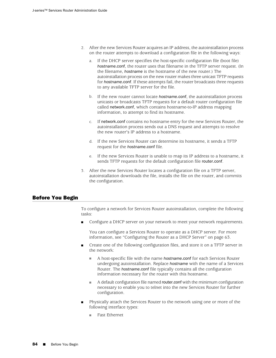 Before you begin | Juniper Networks J-Series User Manual | Page 106 / 332