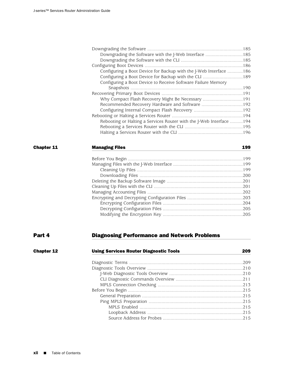 Juniper Networks J-Series User Manual | Page 12 / 332