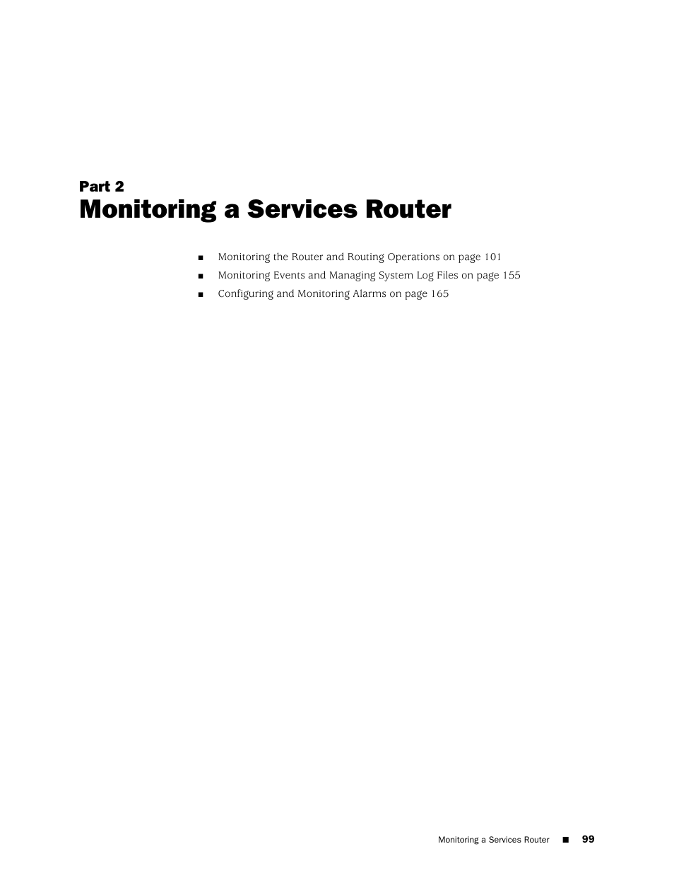 Monitoring a services router, Part 2 | Juniper Networks J-Series User Manual | Page 121 / 332