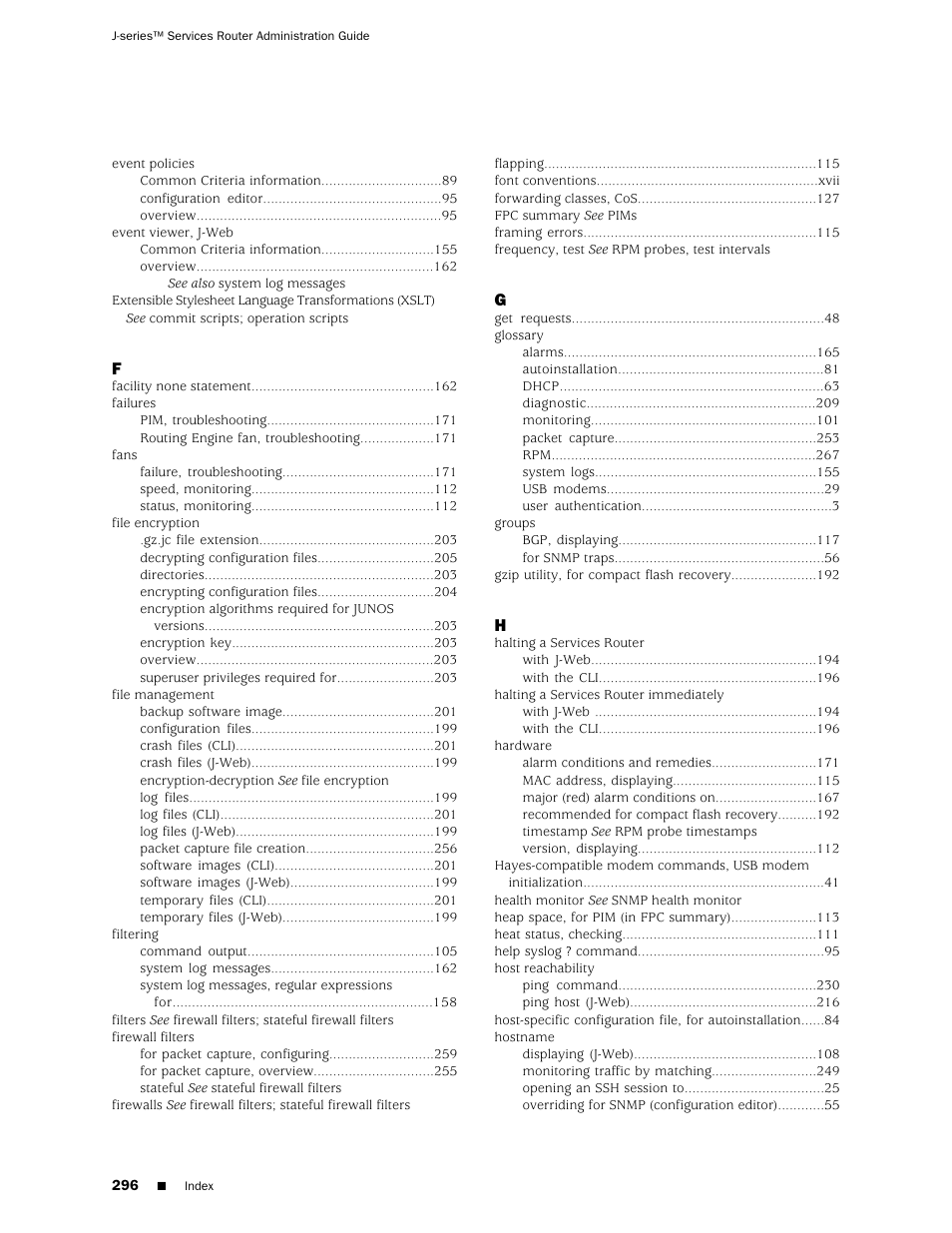 Juniper Networks J-Series User Manual | Page 318 / 332