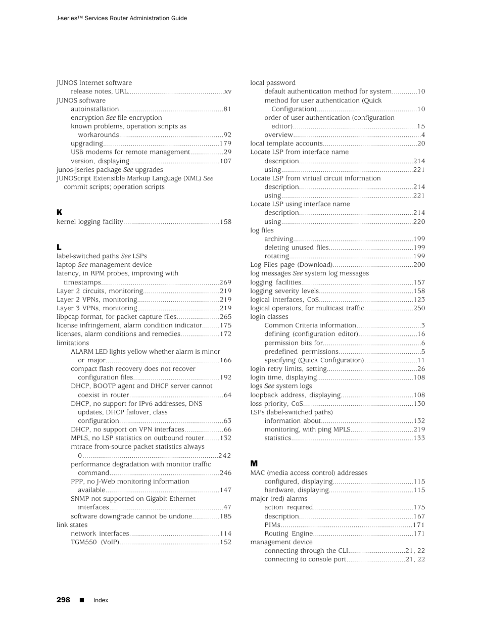 Juniper Networks J-Series User Manual | Page 320 / 332
