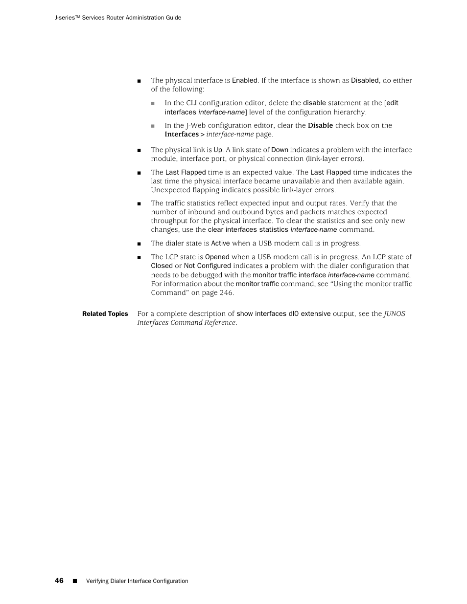Related topics | Juniper Networks J-Series User Manual | Page 68 / 332