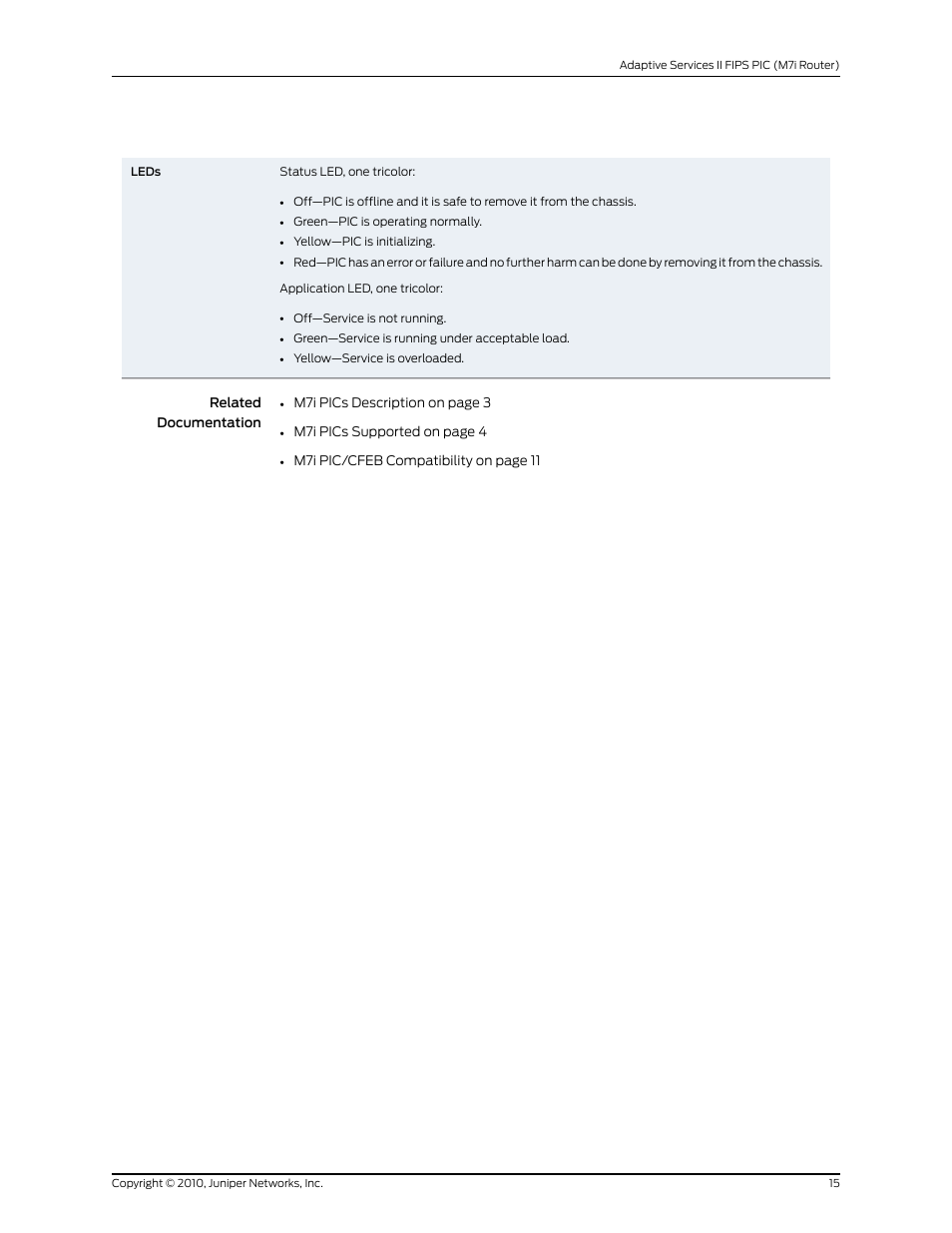 Juniper Networks M7I User Manual | Page 15 / 105