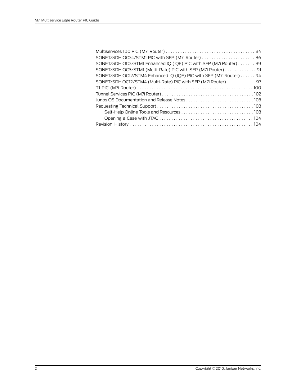 Juniper Networks M7I User Manual | Page 2 / 105
