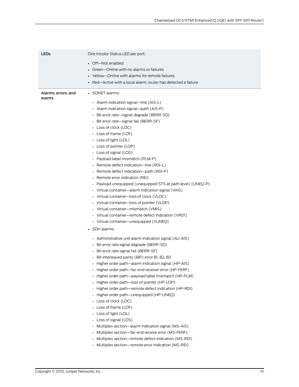 Juniper Networks M7I User Manual | Page 41 / 105