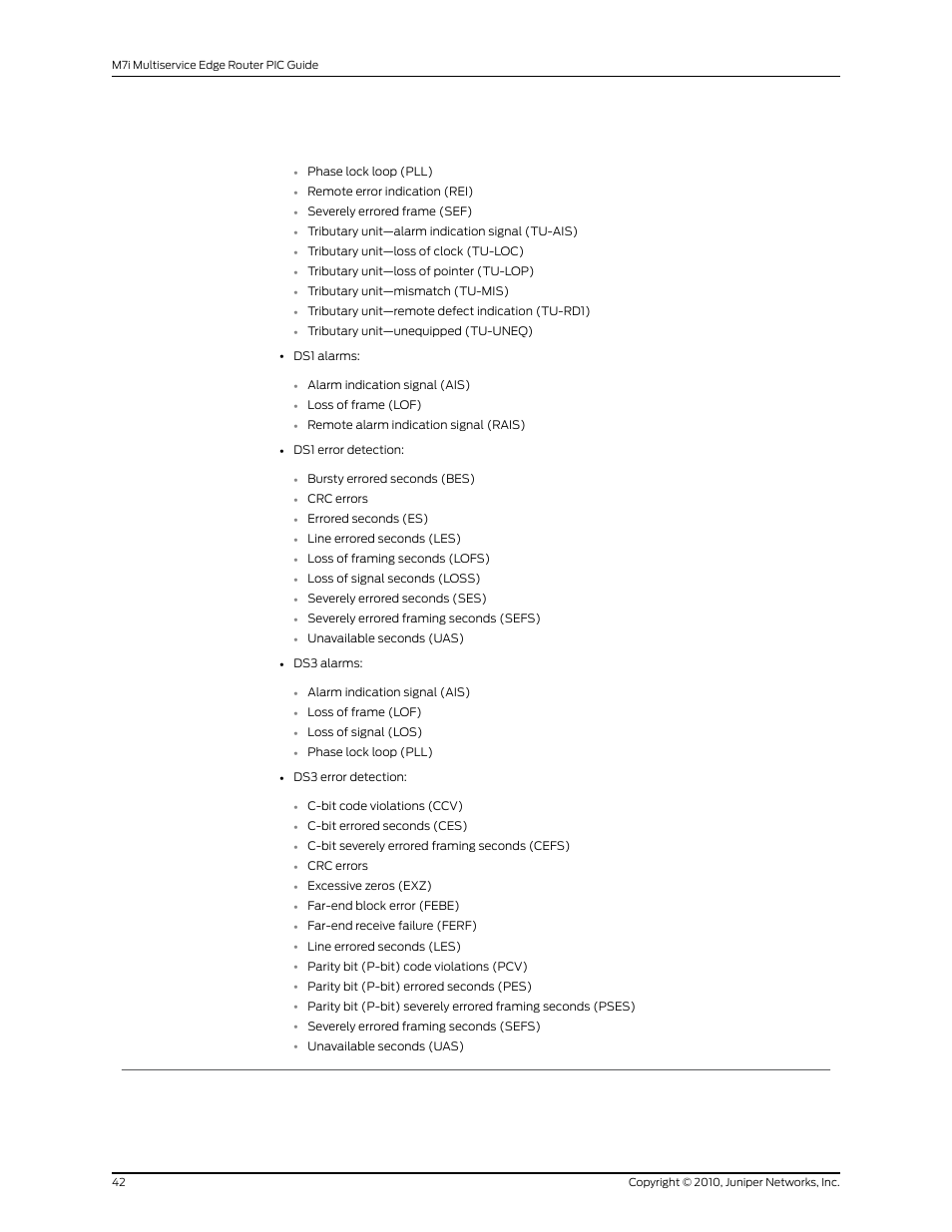 Juniper Networks M7I User Manual | Page 42 / 105