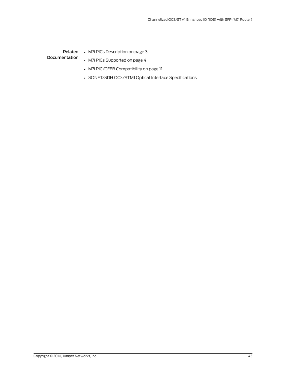 Juniper Networks M7I User Manual | Page 43 / 105