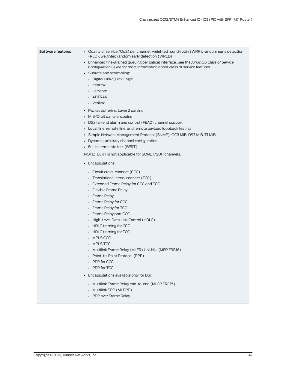 Juniper Networks M7I User Manual | Page 47 / 105