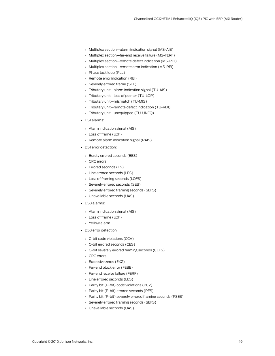 Juniper Networks M7I User Manual | Page 49 / 105