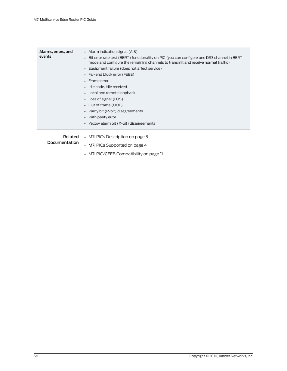 Juniper Networks M7I User Manual | Page 56 / 105