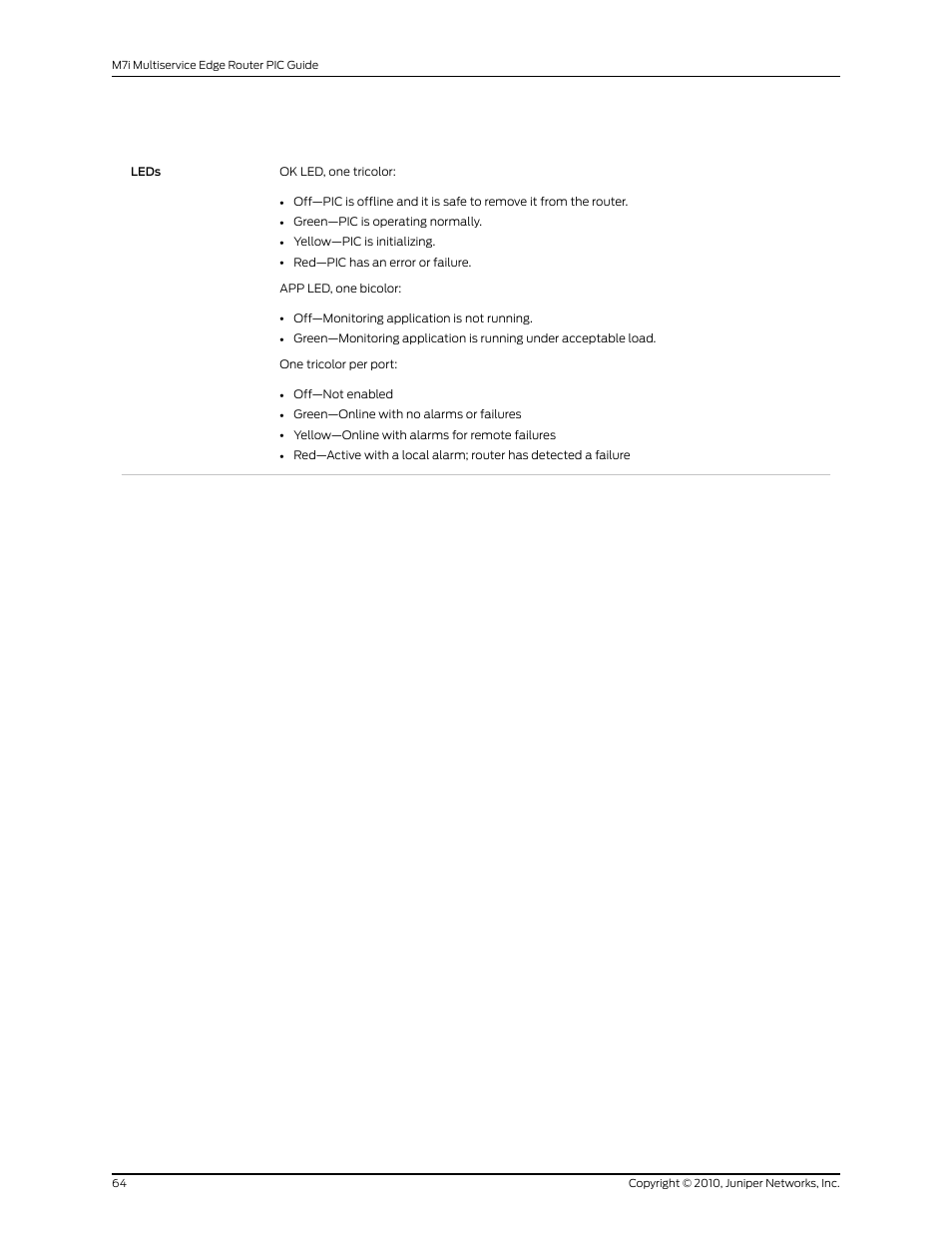 Juniper Networks M7I User Manual | Page 64 / 105