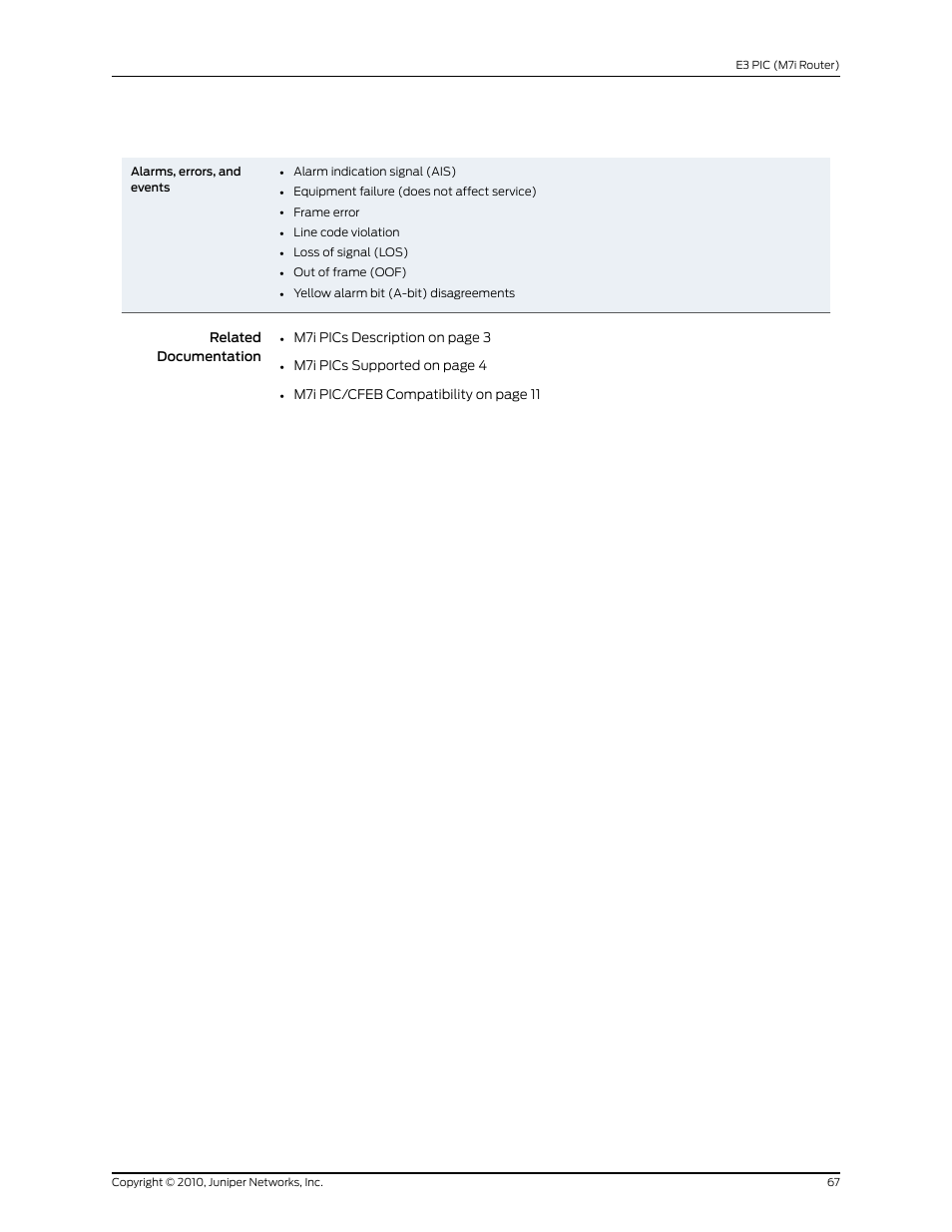 Juniper Networks M7I User Manual | Page 67 / 105