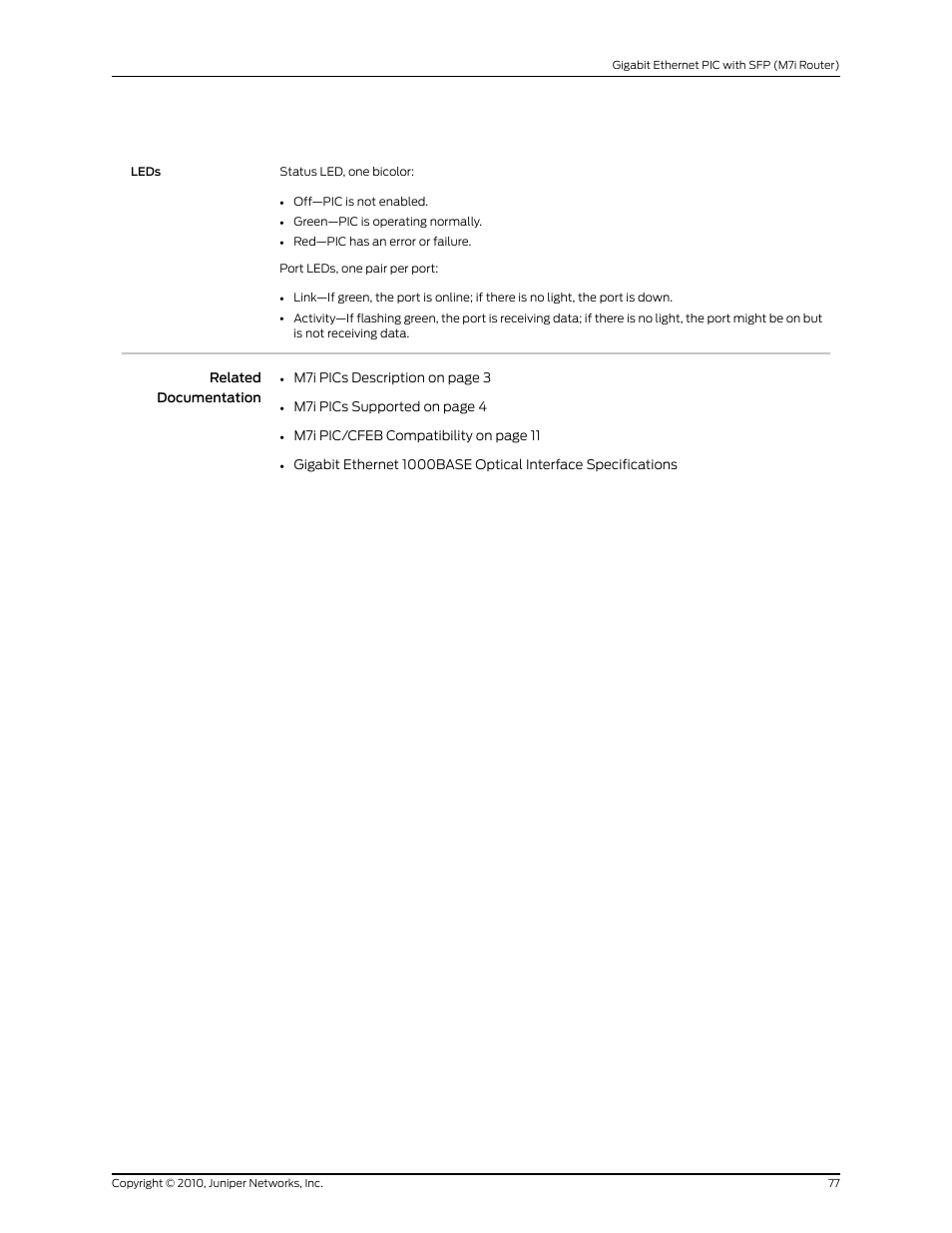 Juniper Networks M7I User Manual | Page 77 / 105
