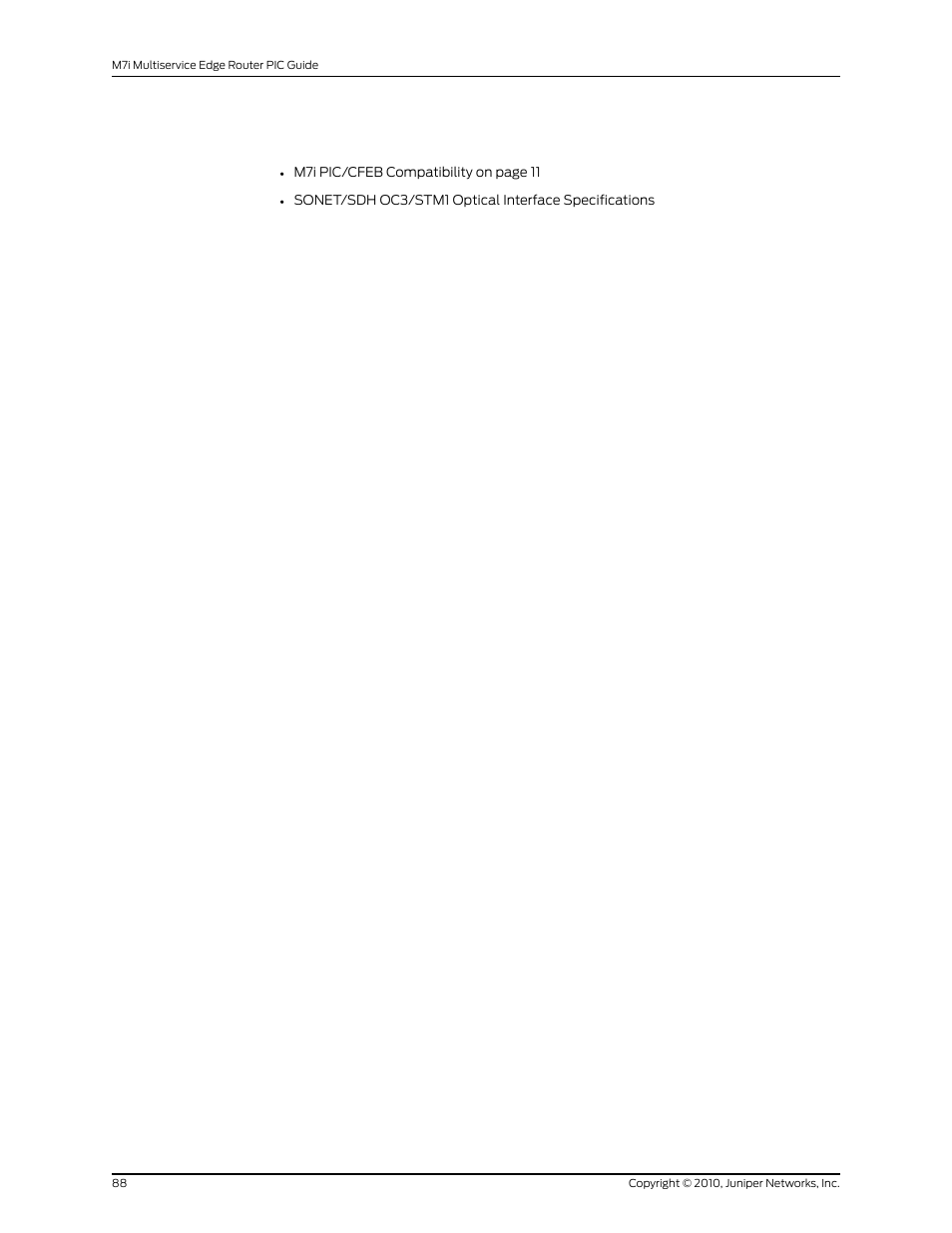 Juniper Networks M7I User Manual | Page 88 / 105