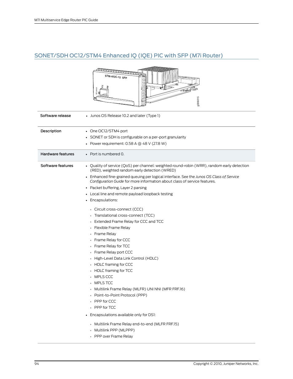 Juniper Networks M7I User Manual | Page 94 / 105