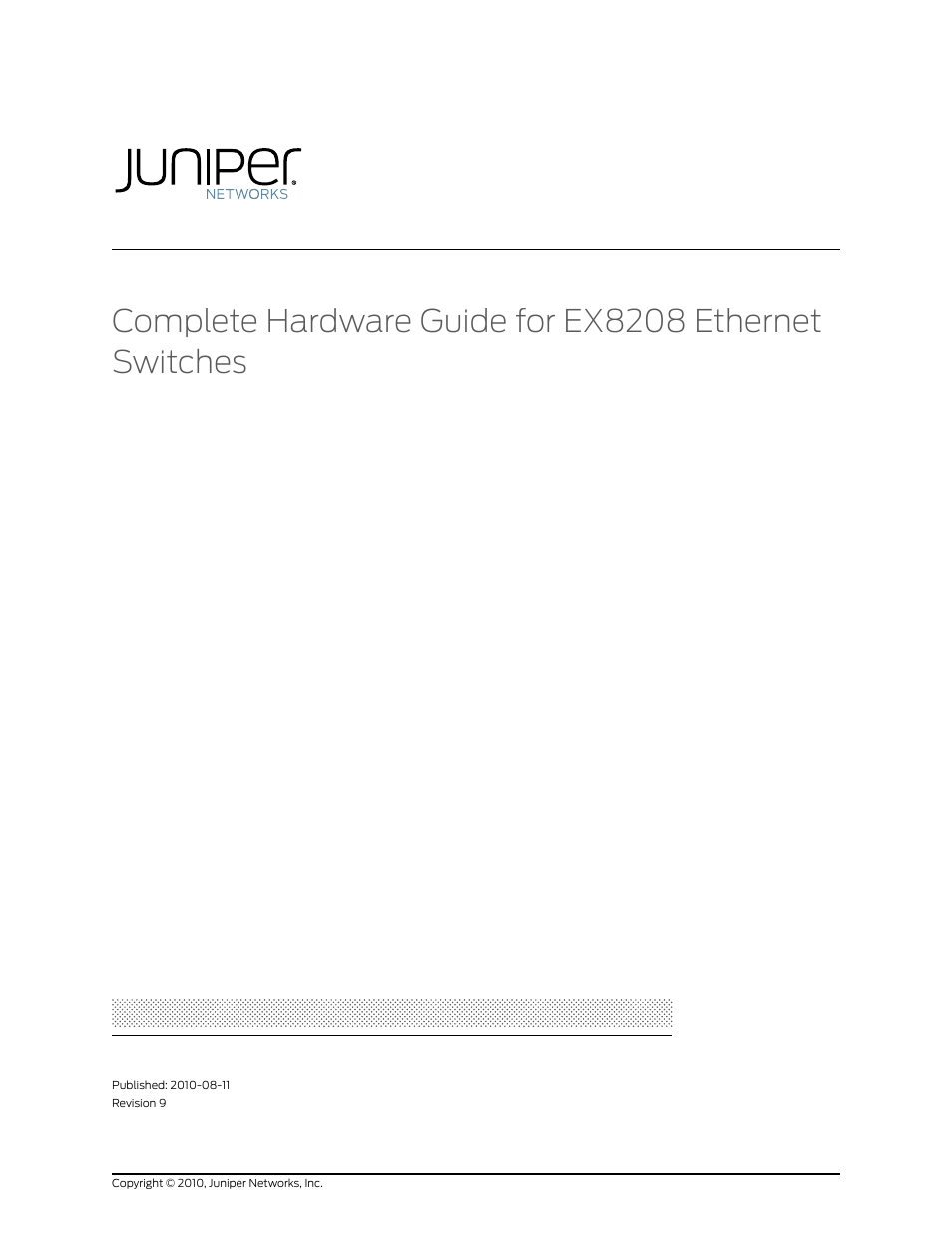 Juniper Networks EX8208 User Manual | 338 pages