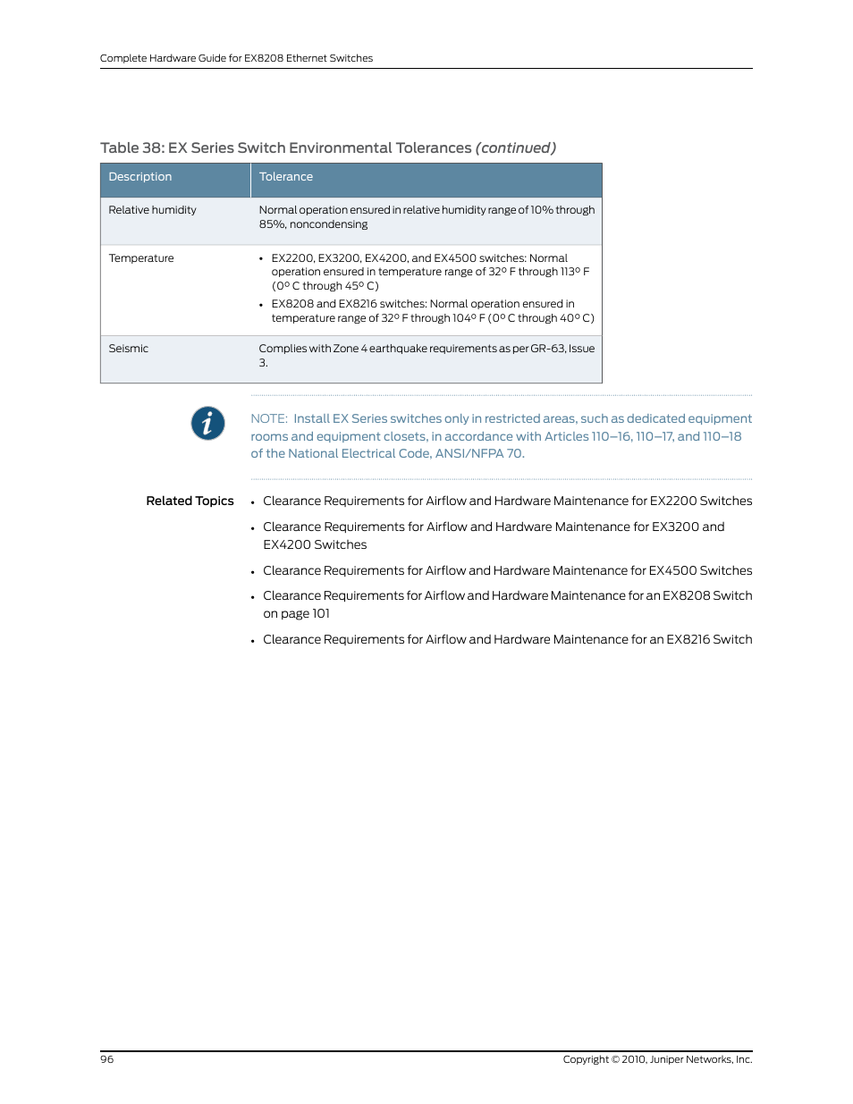 Juniper Networks EX8208 User Manual | Page 122 / 338