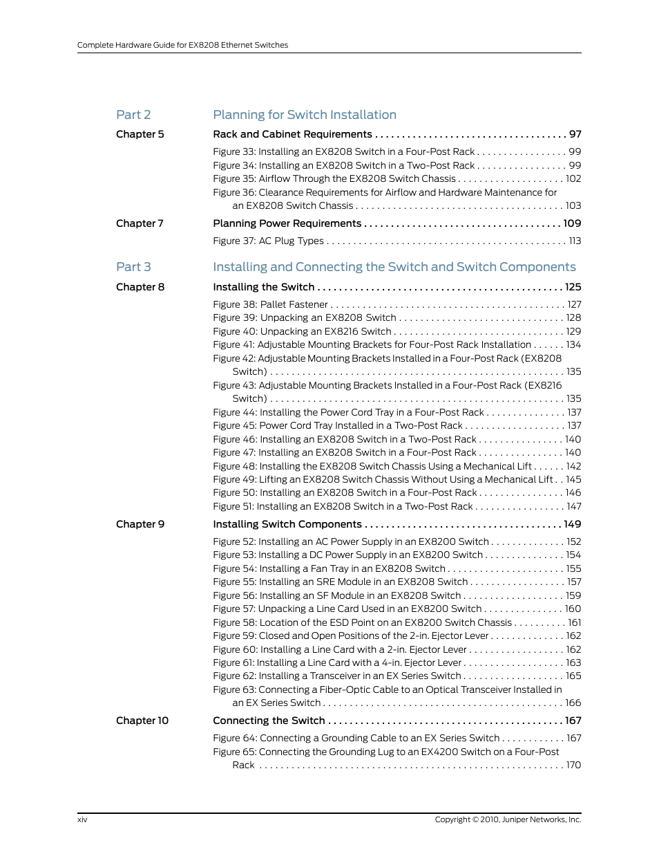 Juniper Networks EX8208 User Manual | Page 14 / 338