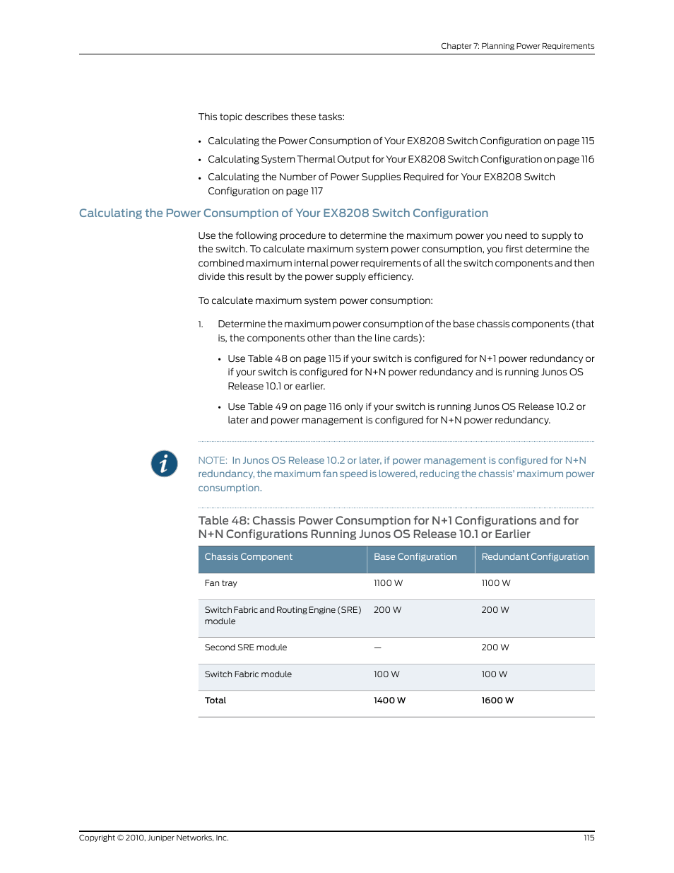 Configuration | Juniper Networks EX8208 User Manual | Page 141 / 338