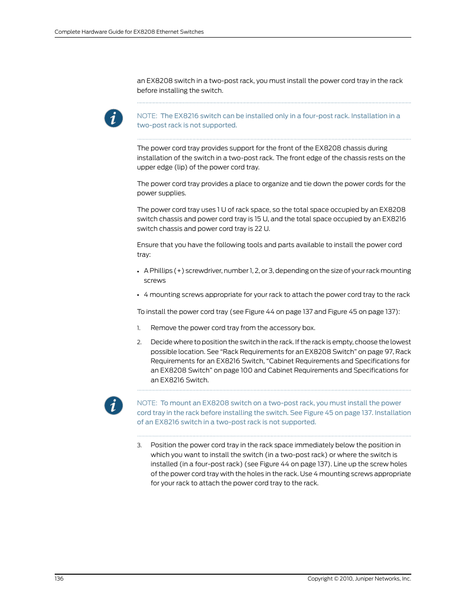 Juniper Networks EX8208 User Manual | Page 162 / 338