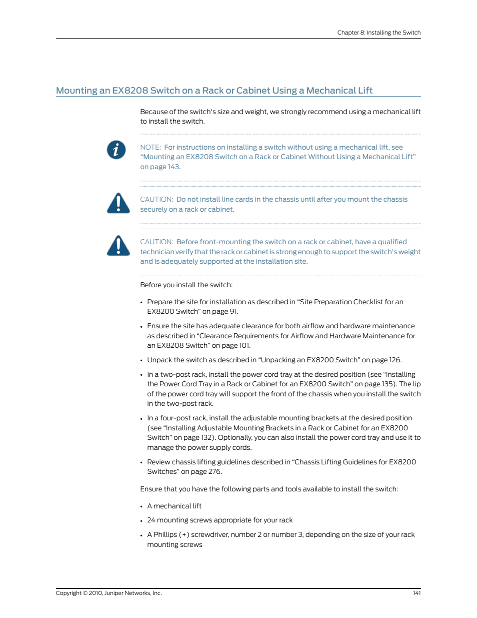 Juniper Networks EX8208 User Manual | Page 167 / 338