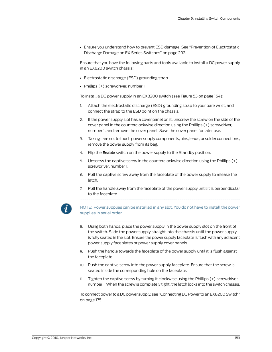 Juniper Networks EX8208 User Manual | Page 179 / 338