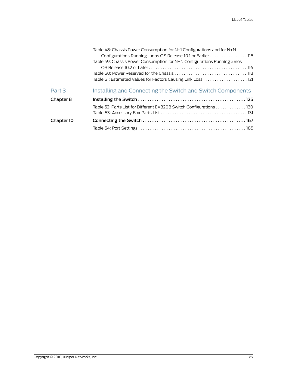 Juniper Networks EX8208 User Manual | Page 19 / 338