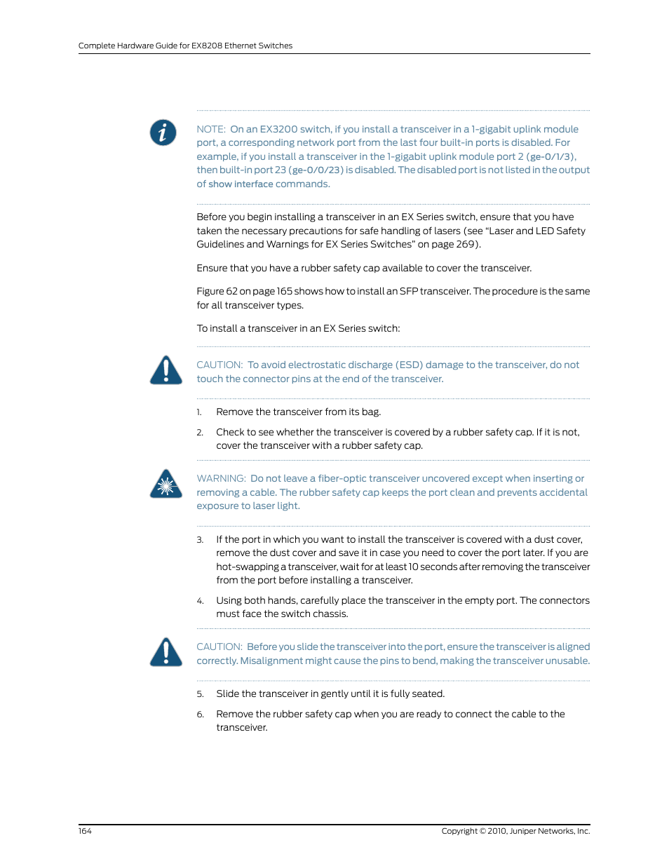 Juniper Networks EX8208 User Manual | Page 190 / 338