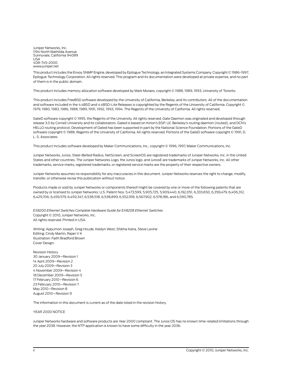 Juniper Networks EX8208 User Manual | Page 2 / 338