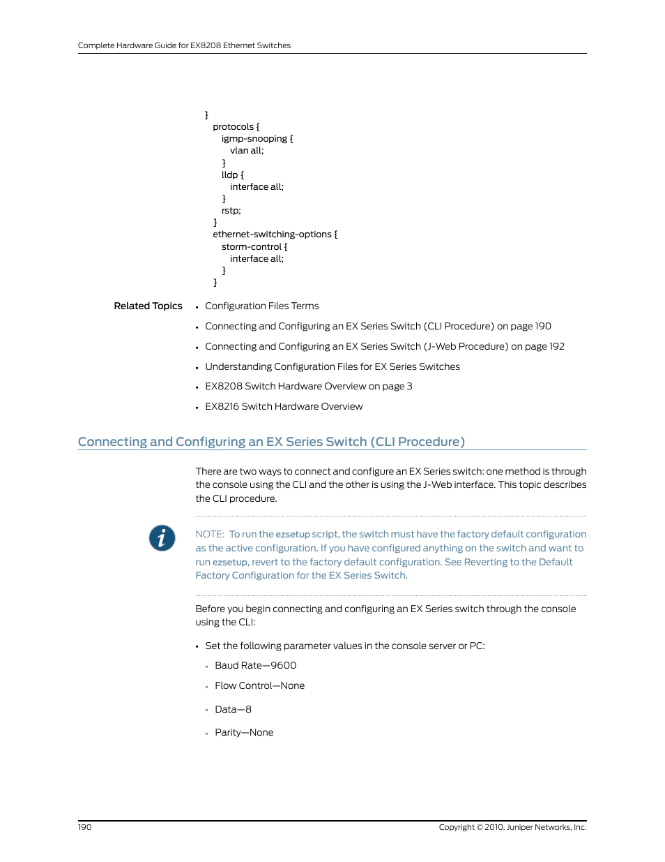 Juniper Networks EX8208 User Manual | Page 216 / 338