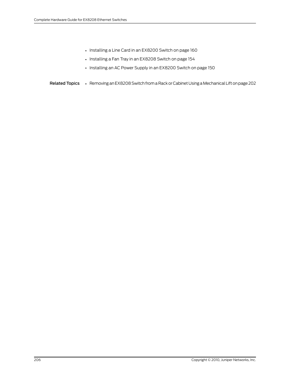 Juniper Networks EX8208 User Manual | Page 232 / 338