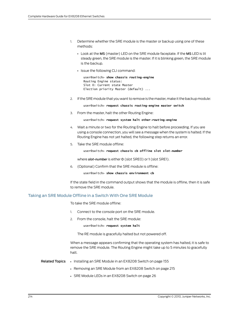 Juniper Networks EX8208 User Manual | Page 240 / 338
