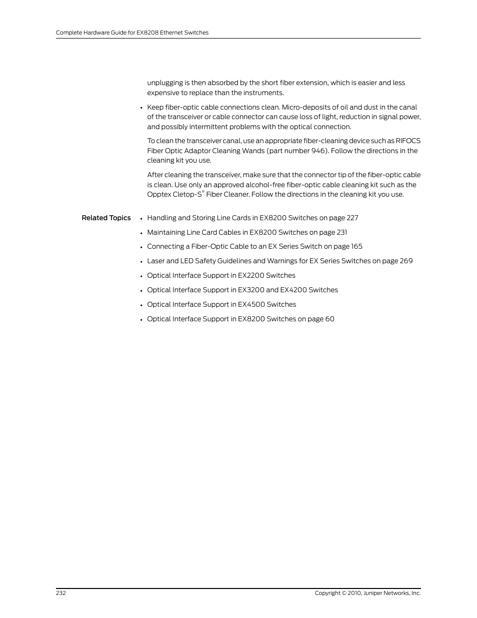 Juniper Networks EX8208 User Manual | Page 258 / 338
