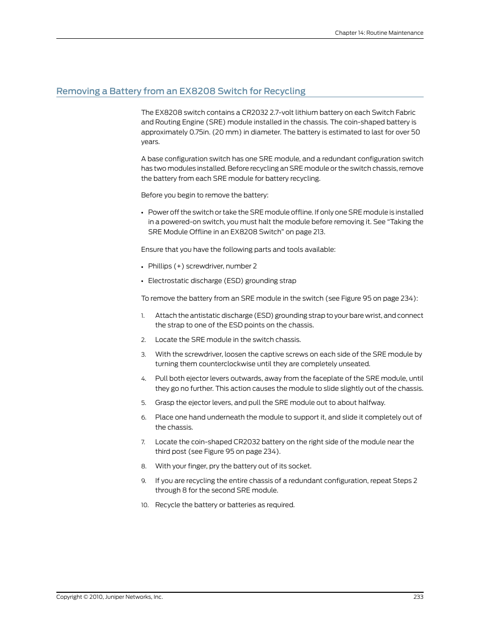 Juniper Networks EX8208 User Manual | Page 259 / 338