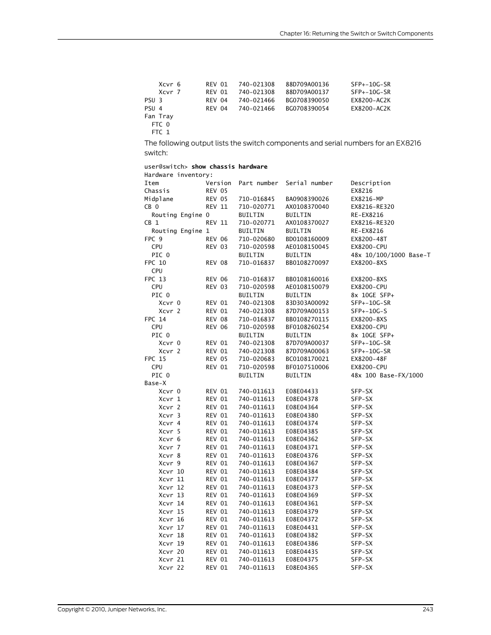 Juniper Networks EX8208 User Manual | Page 269 / 338