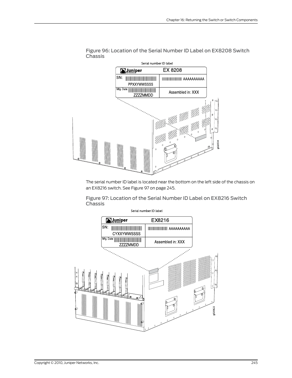 Chassis | Juniper Networks EX8208 User Manual | Page 271 / 338
