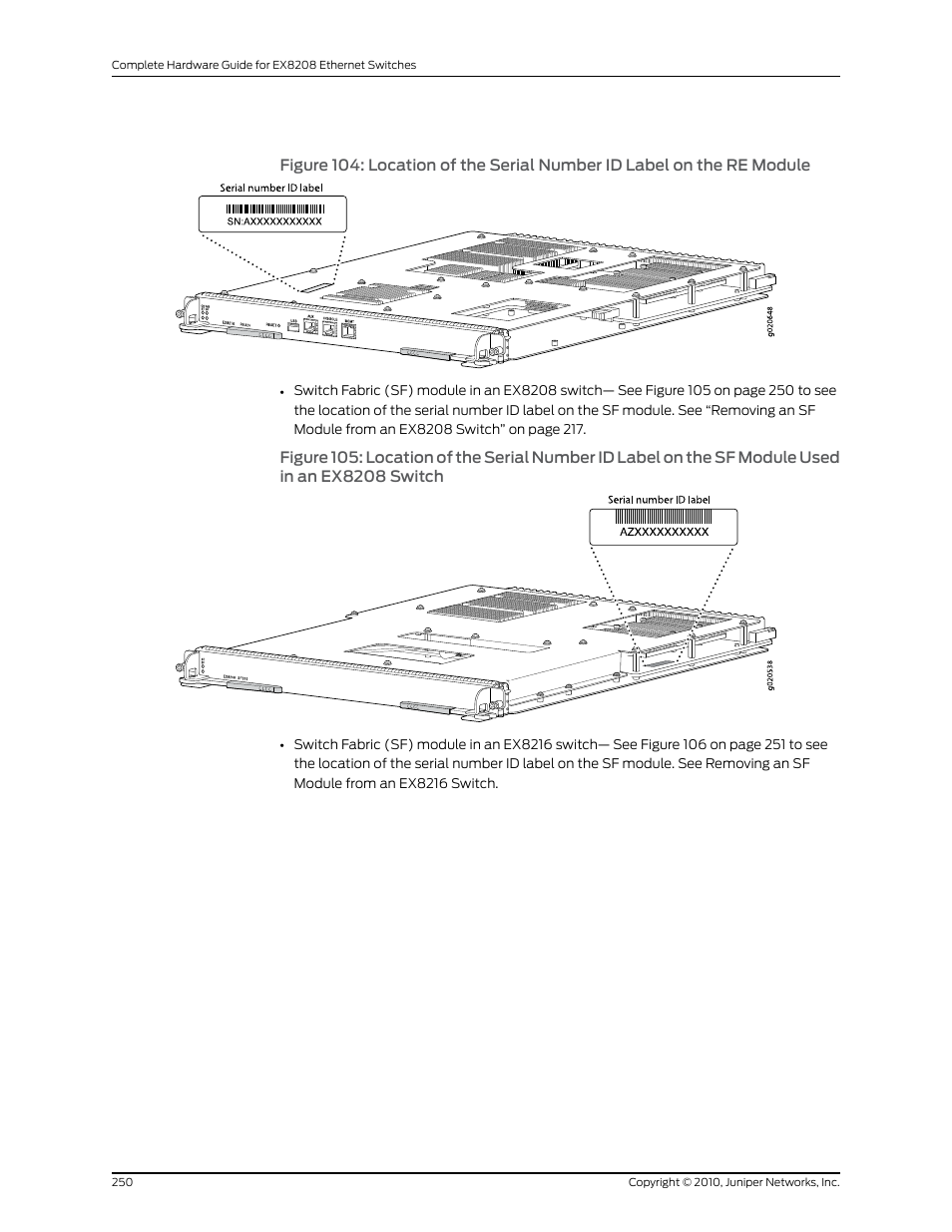 Ex8208 switch | Juniper Networks EX8208 User Manual | Page 276 / 338