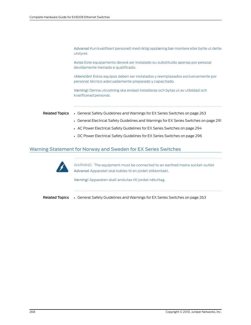 Juniper Networks EX8208 User Manual | Page 294 / 338