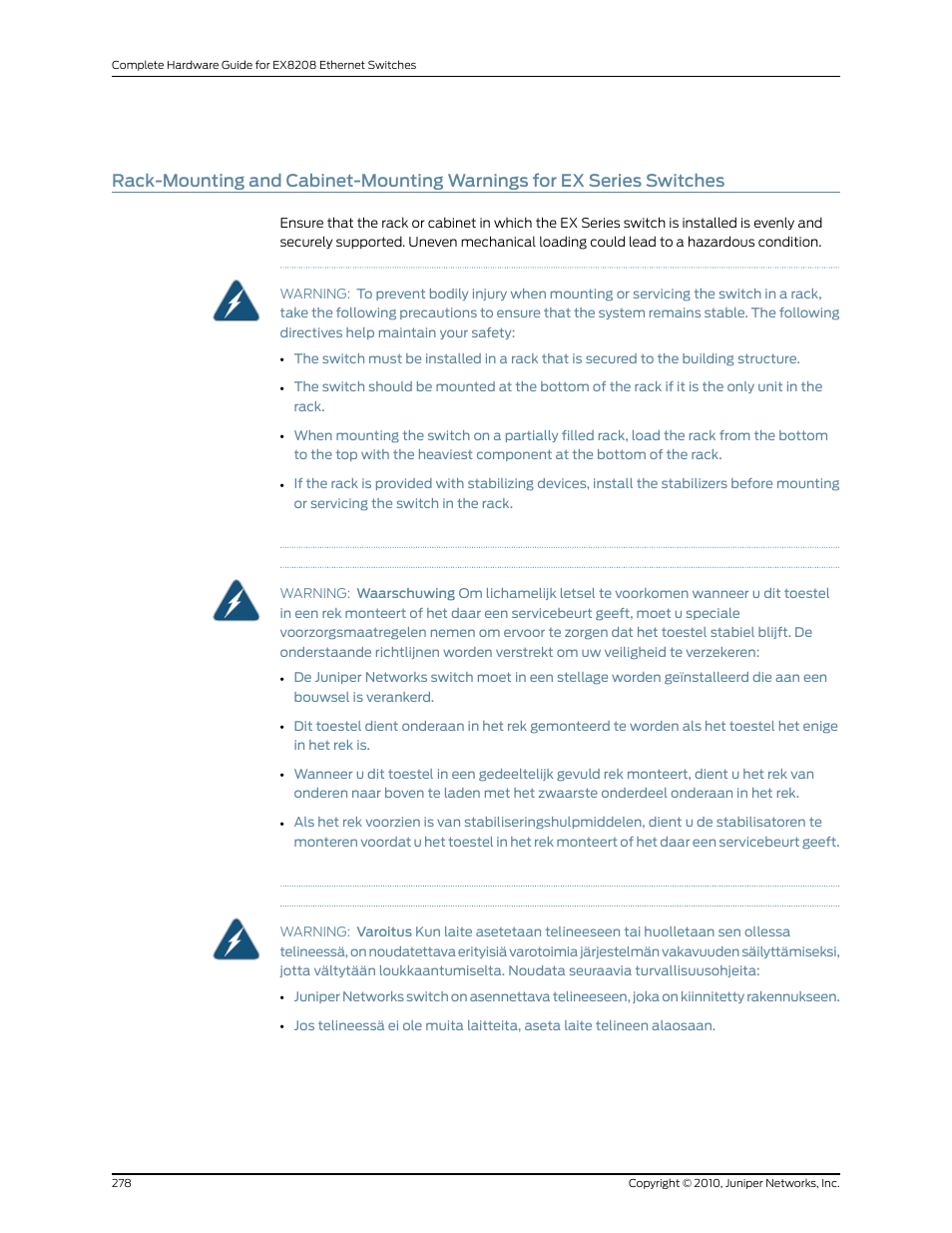 Juniper Networks EX8208 User Manual | Page 304 / 338