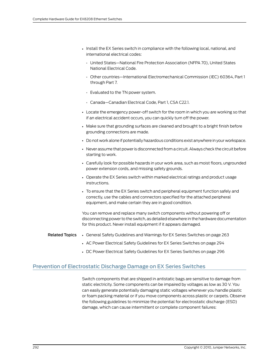 Juniper Networks EX8208 User Manual | Page 318 / 338