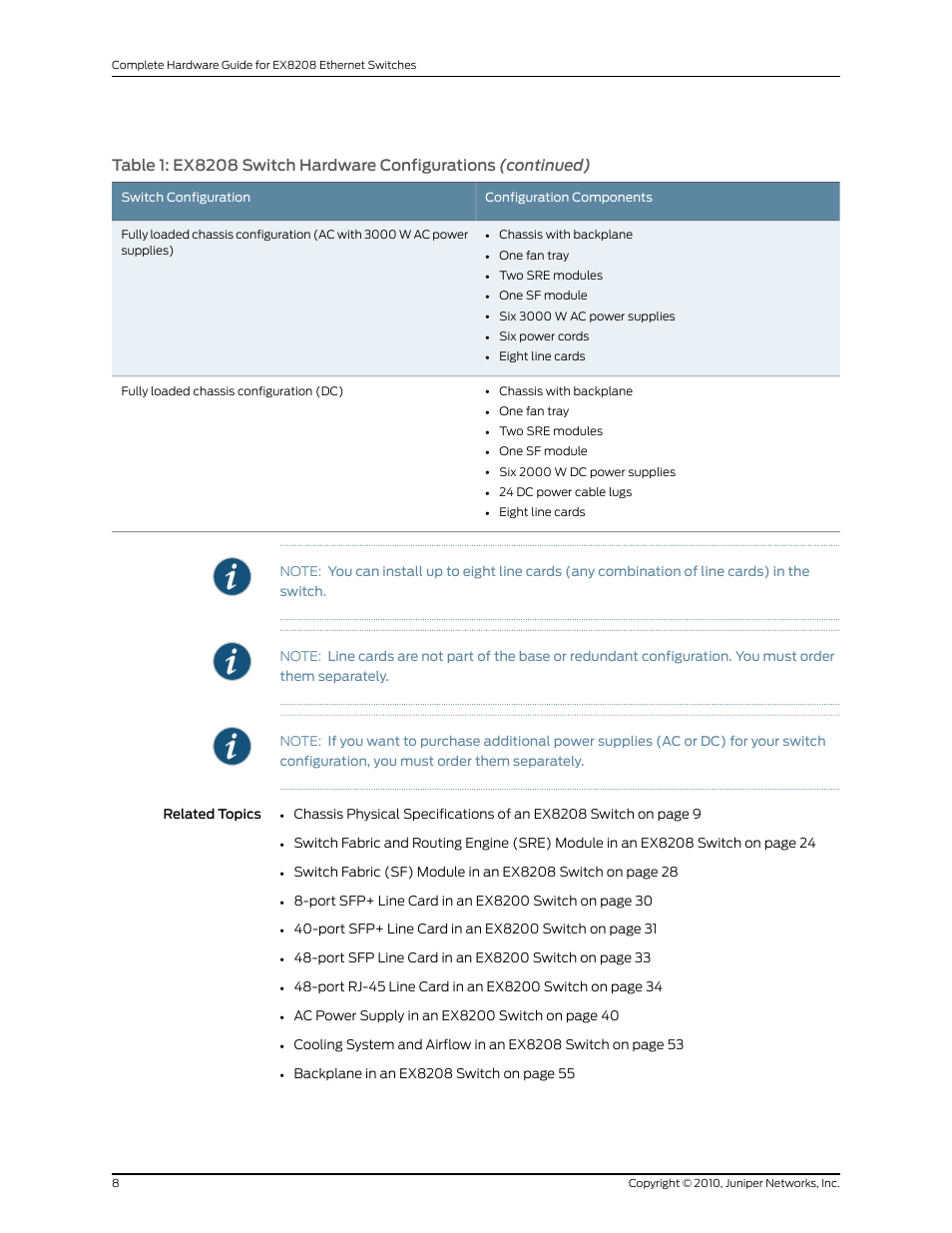 Juniper Networks EX8208 User Manual | Page 34 / 338