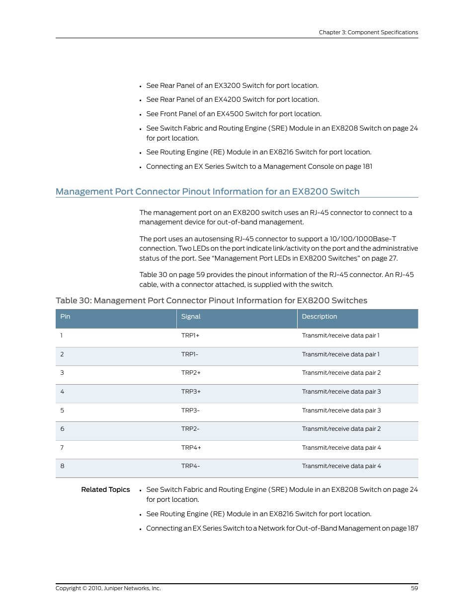 Switches | Juniper Networks EX8208 User Manual | Page 85 / 338
